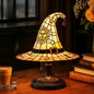 Witch Hat Lamps - Handcrafted Stained Gothic Wizard Hat Lights for Decor