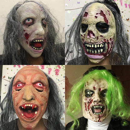 Scary Zombie Halloween Costume Headgear Mask