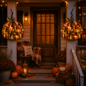 🎃Handmade Patchwork Pumpkin Door Hanger - Rustic Fall & Thanksgiving Home Decor🍂
