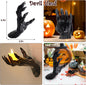 Halloween Decorations, Pack of 3 Wall Mounted Creepy Reaching Hands with Lighted Candles