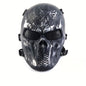 Skeleton Mask Halloween Costume Polyester Black White Camouflage Design for Adults Ages 18+ – Outdoor Cycling Cosplay Themed Party Role Play Accessory, Silvery Grey