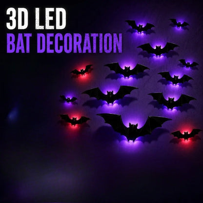 LED Glowing Halloween Bats