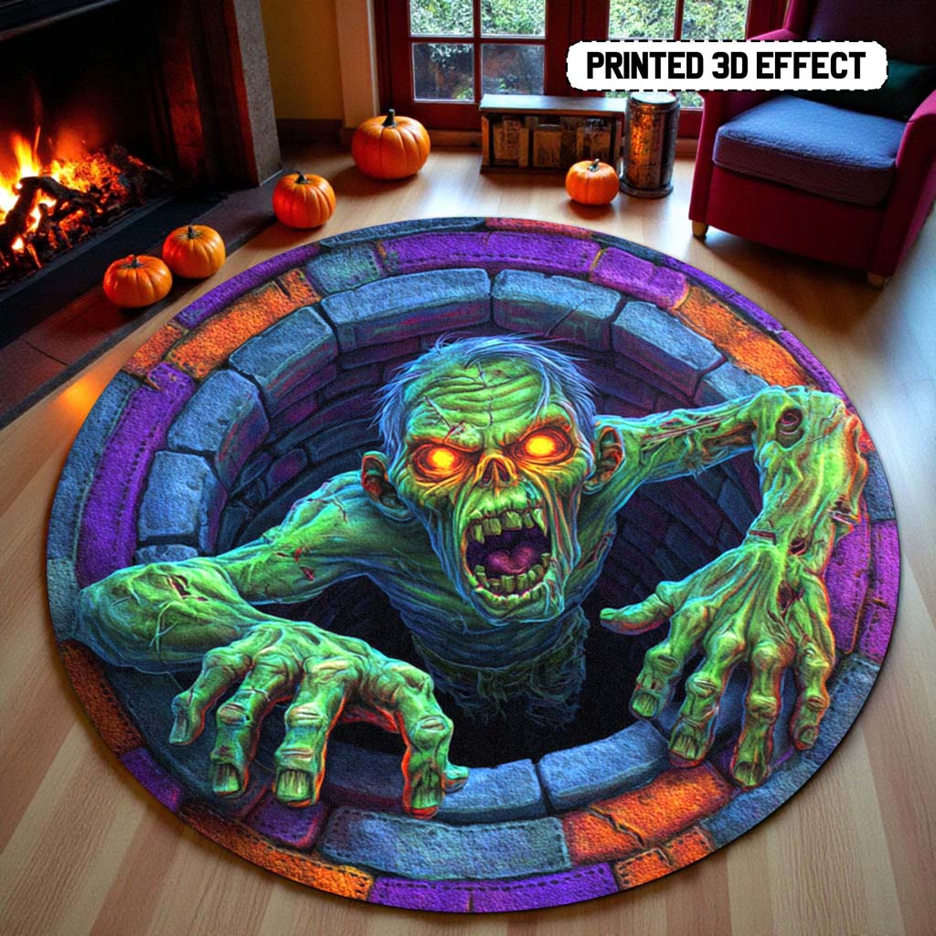 Zombie Halloween 3D Printed Rug UKHM5230903
