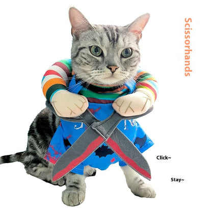 Pet Halloween Costume Cat Funny Outfit with Adjustable