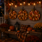 🎃Handmade Patchwork Pumpkin Door Hanger - Rustic Fall & Thanksgiving Home Decor🍂