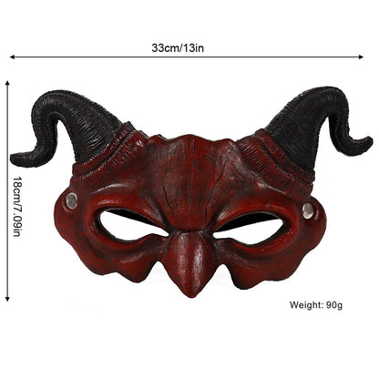 Half-Face Ghost Halloween Mask - Half-Face