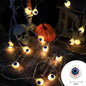 Halloween LED String Lights – 1.5m 10-Light Battery Powered | Pumpkin, Ghost, Skull & More