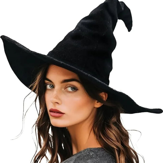 Black Witch Curly Wizard Accessory Up Women's Dress Halloween Costume – Black