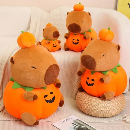 Adorable Halloween Pumpkin Capybara Plush for Your Festive Celebrations!