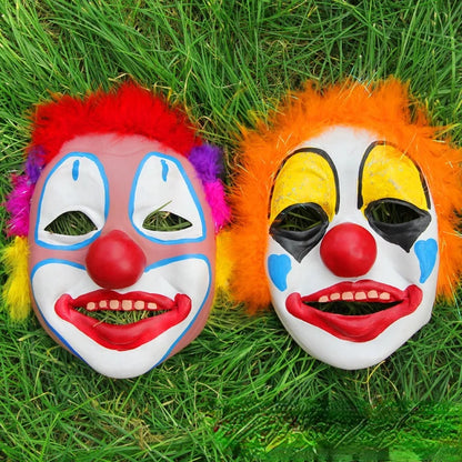 Full-Face Clown Halloween Mask - Full-Face