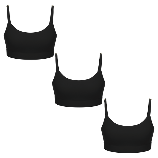 The Threat Level Midnight | Women's Boob Hammock™ Bralette 3 Pack