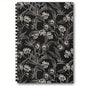 1pc Gothic Spiral Notebook Journal - Elegant Floral Gothic design with Black & White pages - Thick paper for Writing, Journaling, Office, School, Trav