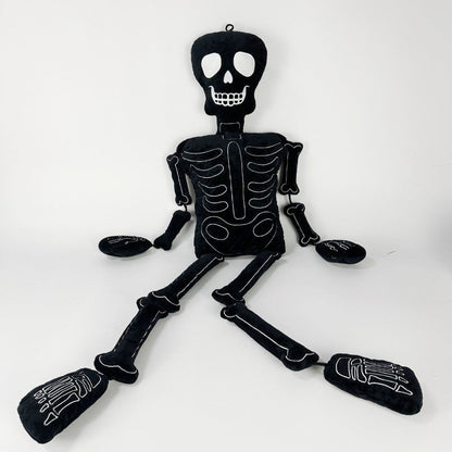 Goth White and Black Skeleton Plush
