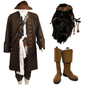 Pirates Jack Outfits Renaissance Fair Halloween Suit Cosplay Costume