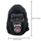 Black Gorilla Full-Head Costume Mask in Open-Eye or Eyeless Styles with Shaggy Fur and Open Mouth