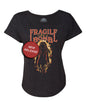 Women's Fragile Like a Bomb Scoop Neck T-Shirt