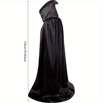 Halloween Costumes - Halloween Cape Cloak for Adults 59 Inch Gothic Death Costume Robe | Vampire Grim Reaper