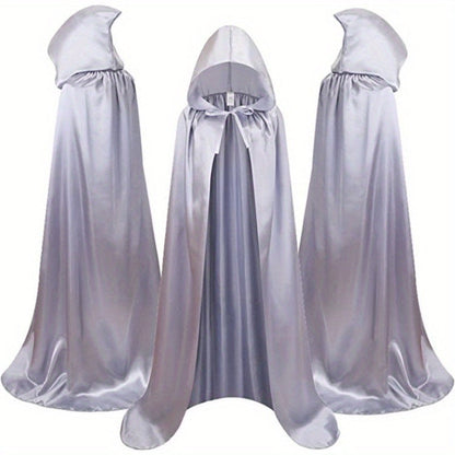 Halloween Costumes - Halloween Cape Cloak for Adults 59 Inch Gothic Death Costume Robe | Vampire Grim Reaper