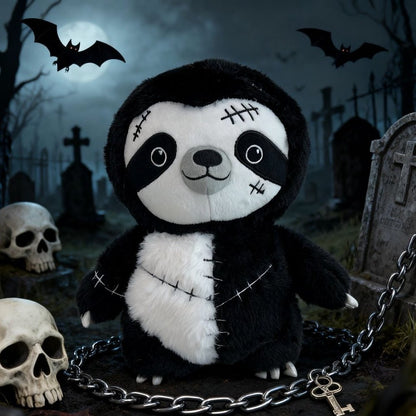 Goth Stiching Sloth Stuffed Animal