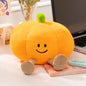 Adorable Smiling Pumpkin Ghost Plush for Halloween Fun!
