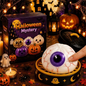 2026 Halloween Glitter Spooky Dumpling Squishy Stress Ball with Steamer Base